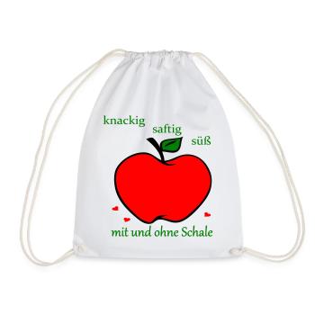 Apfel - Turnbeutel - Weiß - Vorne