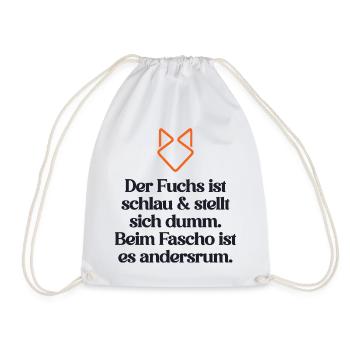 ZEICHEN SETZEN GEGEN RECHTS - Turnbeutel - Weiß - Vorne