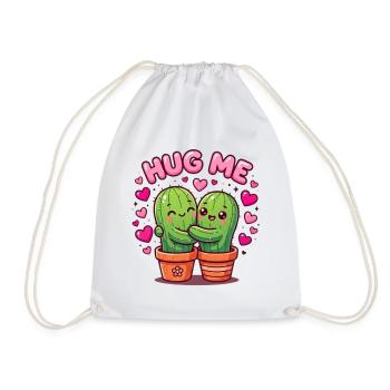 Hug Me – Kawaii Kaktus Paar | Cute Love | Umarmung - Turnbeutel - Weiß - Vorne