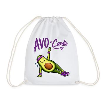 AVO-Cardio Avocado Workout - Turnbeutel - Weiß - Vorne