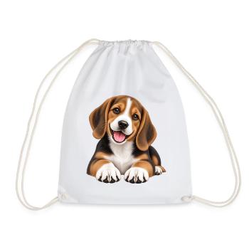 Beagle-Welpe Tierliebhaber - Turnbeutel - Weiß - Vorne