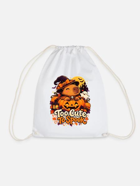 Halloween Capybara Too Cute To Spook - Turnbeutel - Weiß