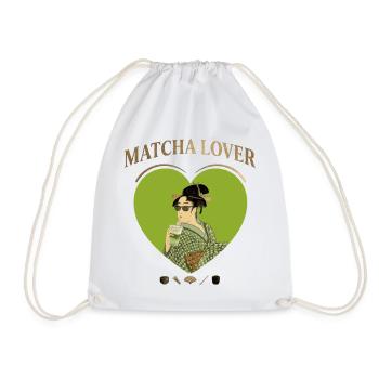 Japanese Matcha Lover Utamaro Ukiyo-e Parody - Turnbeutel - Weiß - Vorne