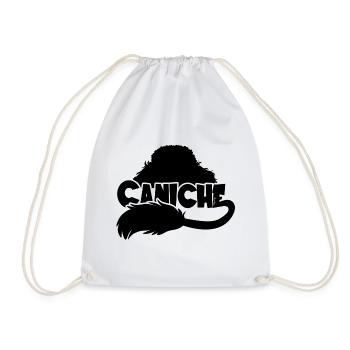 Silhouette Caniche - Noir - Sac de sport léger - blanc - Devant