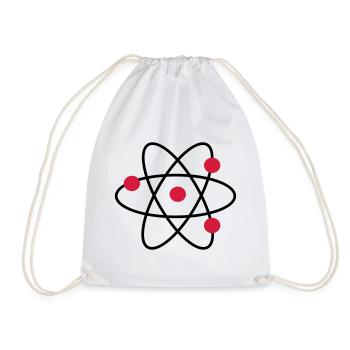 atom - Drawstring Bag - white - Front