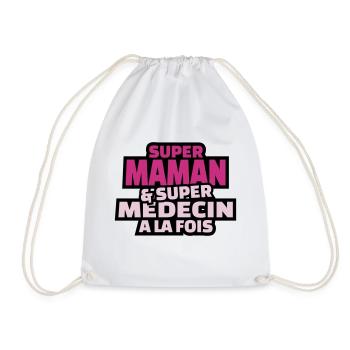 super maman et super médecin à la fois - Sac de sport léger - blanc - Devant