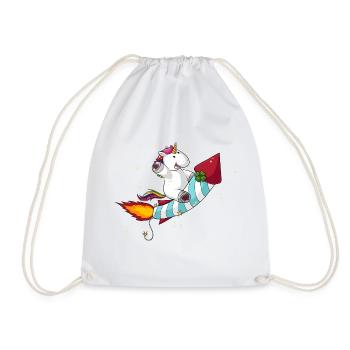 Comic Rocket Unicorn - Sac de sport léger - blanc - Devant