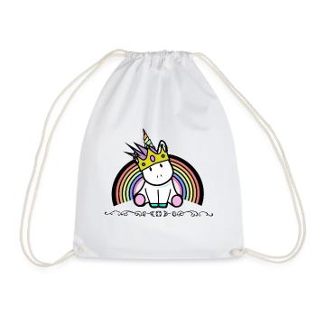 Einhorn Prinzessin - Turnbeutel - Weiß - Vorne