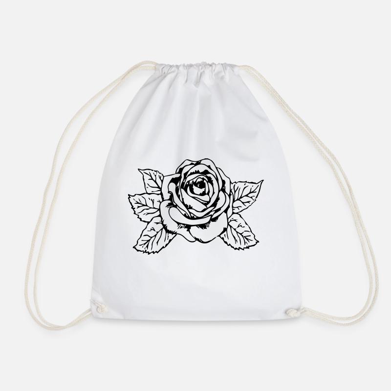 Rose - Turnbeutel - Weiß