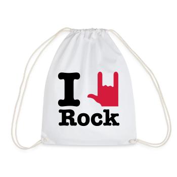 i love rock - I Love Rock - Sac de sport léger - blanc - Devant