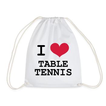 I Love Table Tennis - Sac de sport léger - blanc - Devant