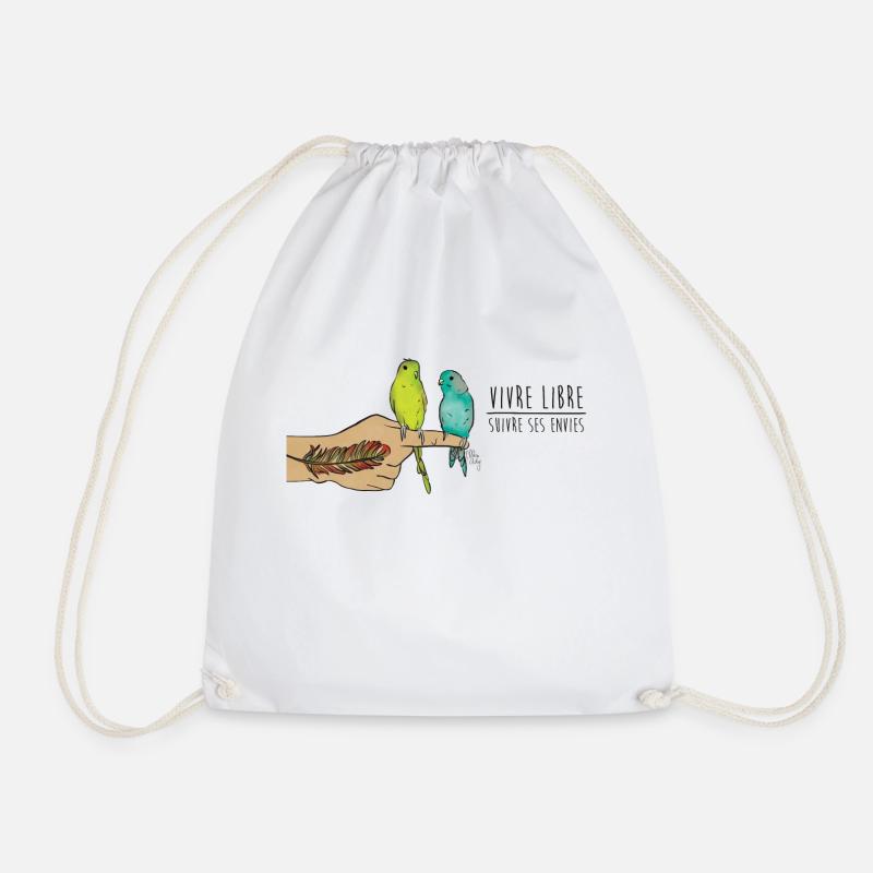 main perruches - Sac de sport léger - blanc