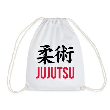 Jujutsu / Ju-jitsu / Jūjutsu / Kampfkünste / Kampf - Turnbeutel - Weiß - Vorne