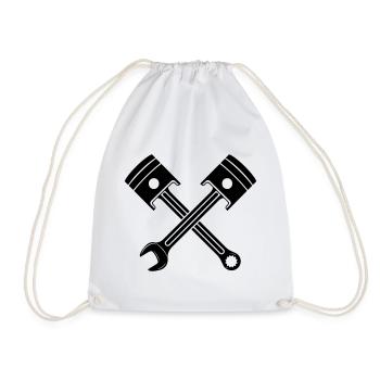 Clé de piston du moteur croisée - Sac de sport léger - blanc - Devant