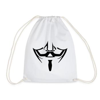 Masque anonyme - Sac de sport léger - blanc - Devant