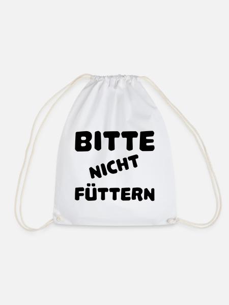 Bitte nicht füttern - Turnbeutel - Weiß