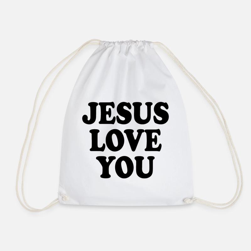 Jesus love you - Turnbeutel - Weiß