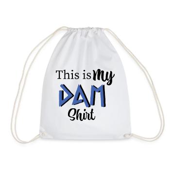 This is my DAM shirt - Percy Jackson inspired art - Drawstring Bag - white - Front