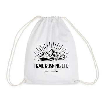 Trail Running Life - Drawstring Bag - white - Front