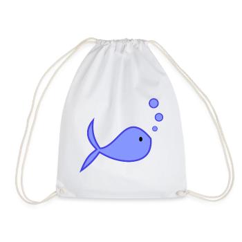 POISSON. POISSON D'AVRIL. VACANCES. ETE. HUMOUR - Sac de sport léger - blanc - Devant