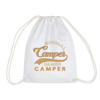 Camper Camping - Turnbeutel - Weiß - Vorne