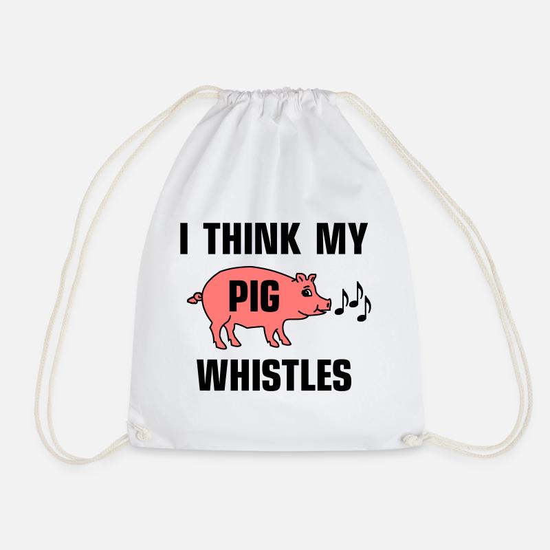 I think my pig whistles - Mein Schwein pfeift - Turnbeutel - Weiß