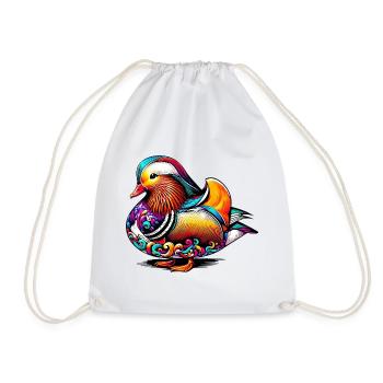 Canard mandarin - Sac de sport léger - blanc - Devant