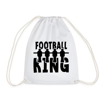 Foosball king. Table football game. - Drawstring Bag - white - Front