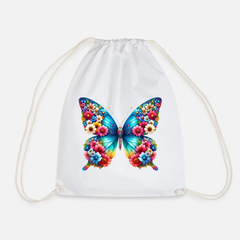 Schmetterling - Turnbeutel - Weiß