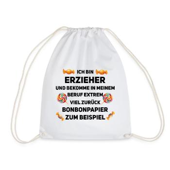 Erzieher – Ich bekomme viel zurück! - Turnbeutel - Weiß - Vorne