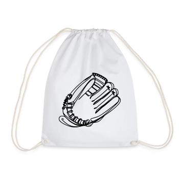 Baseball Handschuh Zeichnung - Turnbeutel - Weiß - Vorne