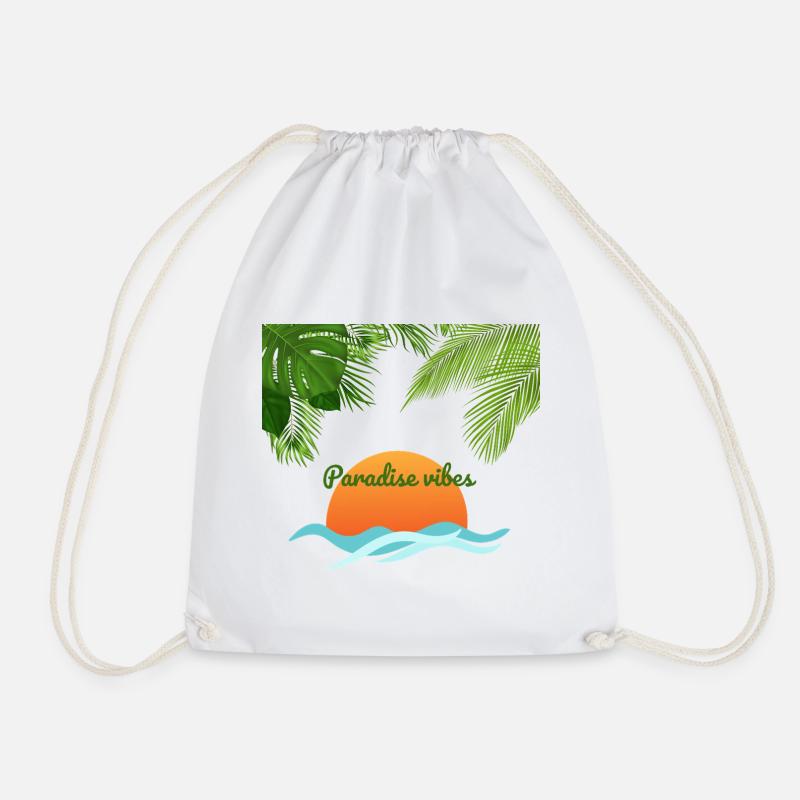 Stay_Positive - Drawstring Bag - white