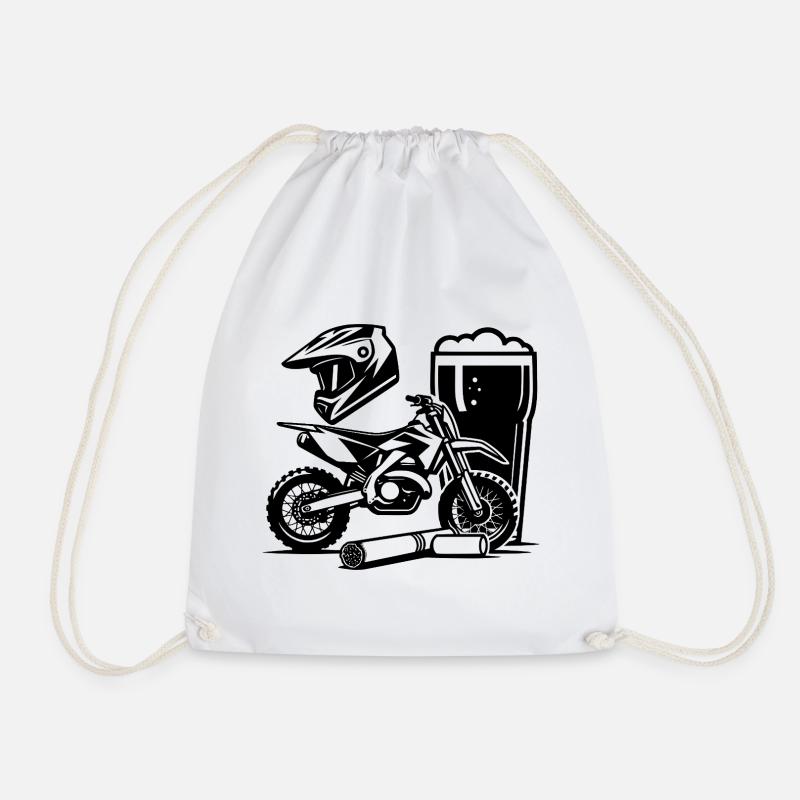 Supermoto_Lifestyle - Drawstring Bag - white