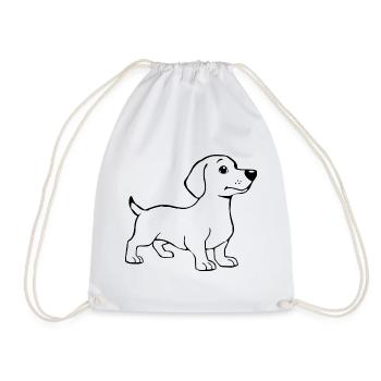 T-shirt chien teckel cadeau - Sac de sport léger - blanc - Devant