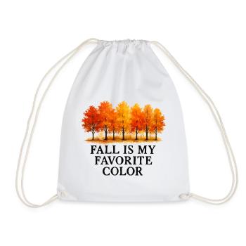 Autumn is my favorite color Autumn love - Drawstring Bag - white - Front