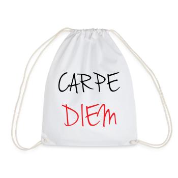 carpe_diem_nhy_5 - Drawstring Bag - white - Front