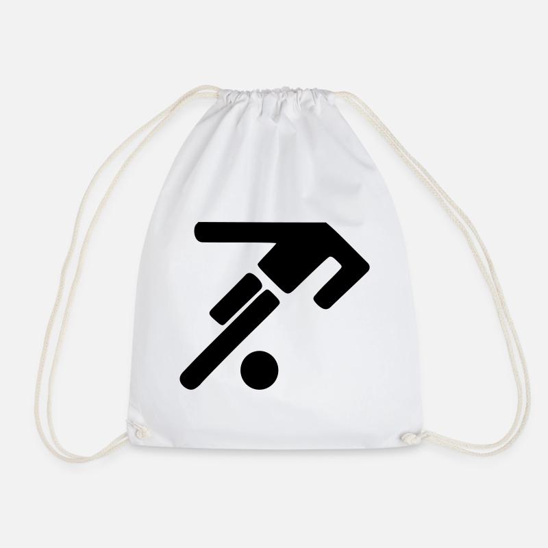 Soccer Logo Headless - Drawstring Bag - white