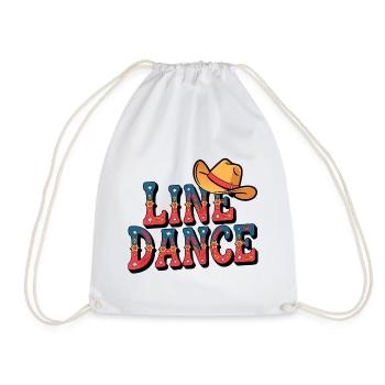 Lone Dance Cowboy Text mit Hut - Turnbeutel - Weiß - Vorne