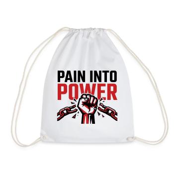 Pain Became Strength - Resilience Tshirt - Drawstring Bag - white - Front