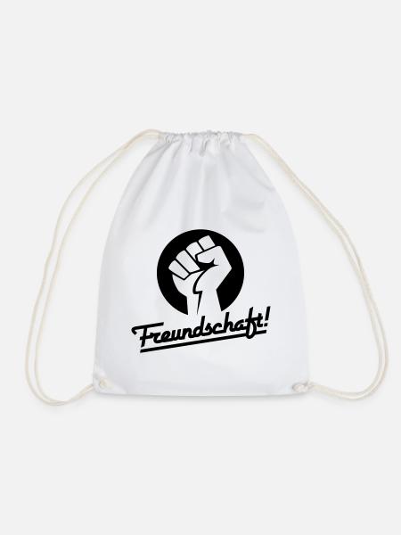 Friendship v.1 (color changeable) - Drawstring Bag - white