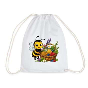 abeille, apiculteur, nid d’abeille, fleurs, insecte des prairies, - Sac de sport léger - blanc - Devant
