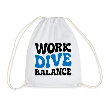 Cadeau de plongée sous-marine pour l’équilibre de plongée au travail - Sac de sport léger - blanc - Devant