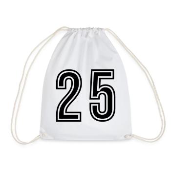 25 Symbole numérique - Sac de sport léger - blanc - Devant
