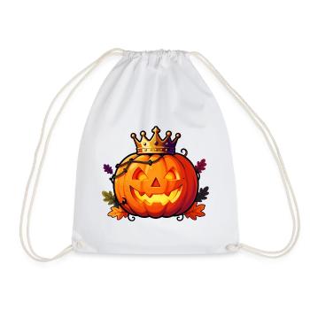 Crowned Pumpkin King - Drawstring Bag - white - Front