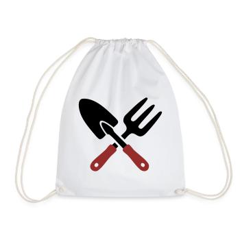 Garden Tool Shovel Icon - Drawstring Bag - white - Front