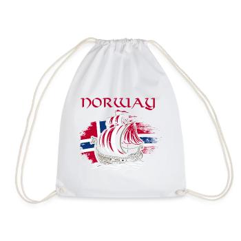 Vacances en Norvège dans les fjords de Norge Voyage en Scandinavie - Sac de sport léger - blanc - Devant