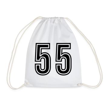 Symbole du chiffre 55 - Sac de sport léger - blanc - Devant