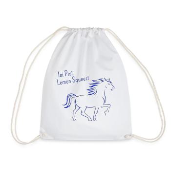 Isi Pisi Lemon Squeezi Blue by Maison Bichon - Drawstring Bag - white - Front