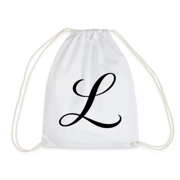 Name mit Anfangsbuchstabe L Lena Leon Luca Lara - Turnbeutel - Weiß - Vorne