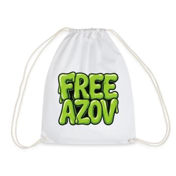 Free Azov – Graffiti - Turnbeutel - Weiß - Vorne